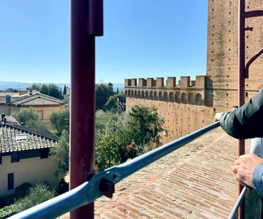La vista dall'alto di Porta Romana