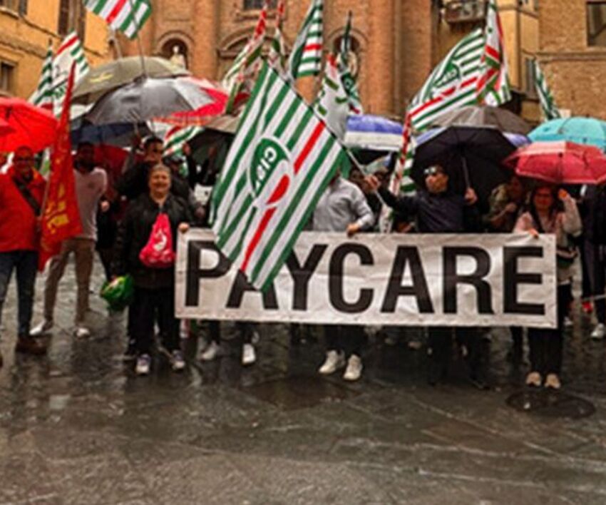 protesta lavoratori Paycare